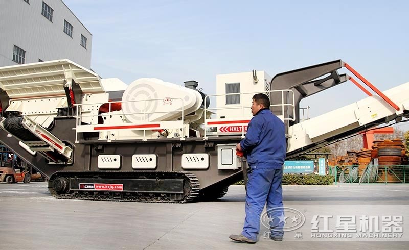 車載移動砸石頭機遙控作業，占地小，直達現場